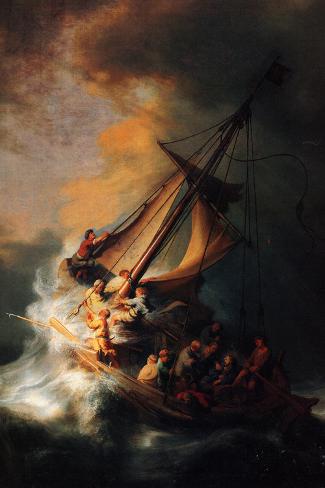 06868 REMBRANDT CHRIST IN THE STORM FINE ART LAMINATED POSTER US